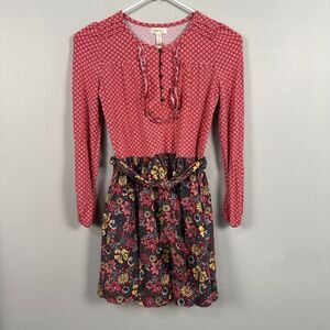 Matilda Jane Size 10 Tatiana Fit Flare Long Sleeve Dress Fall Floral